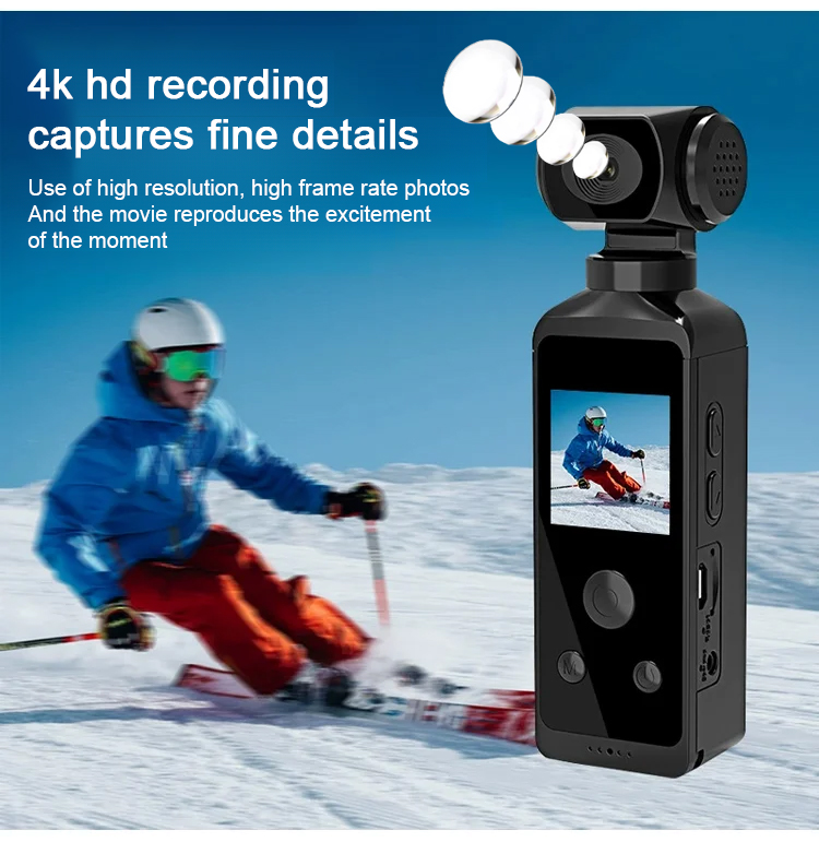 Camera showing 270 degree rotatable lens feature