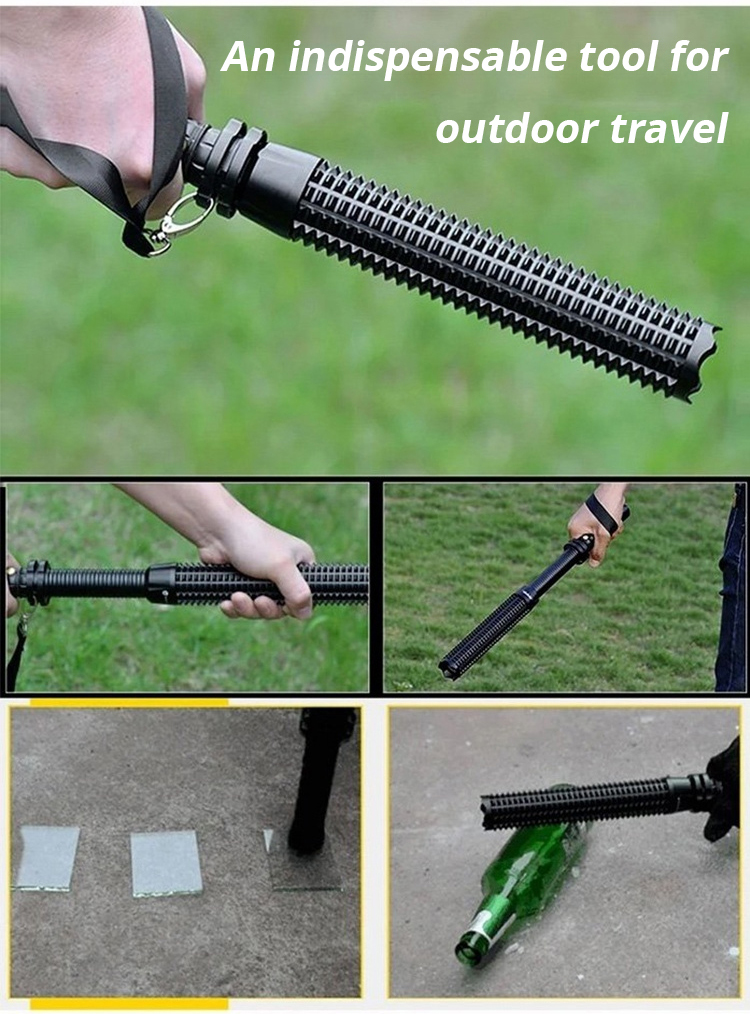 Tactical flashlight for camping and hiking