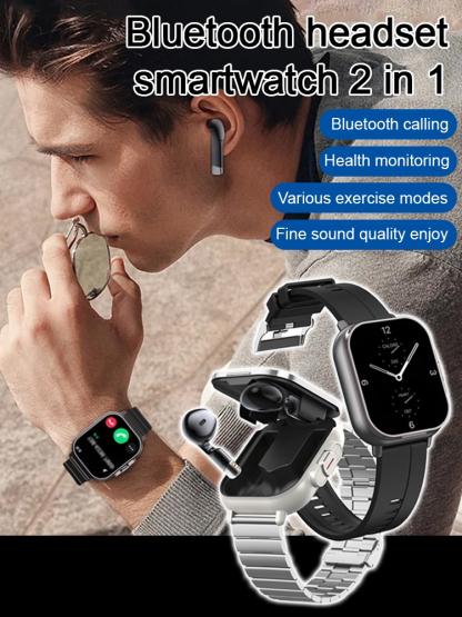 Bluetooth Earphone & Smart Watch 2-in-1 