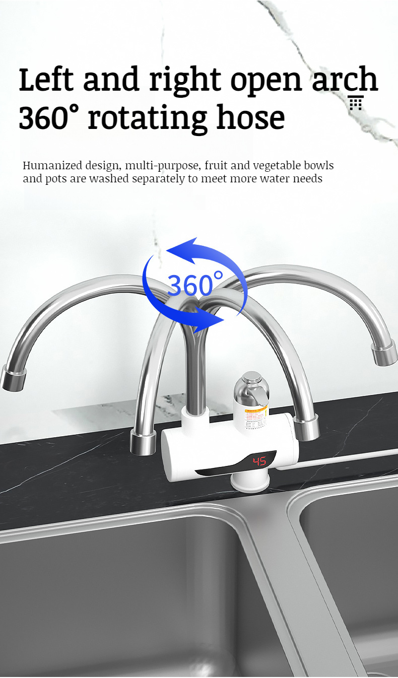 Modern design electric faucet for kitchens
