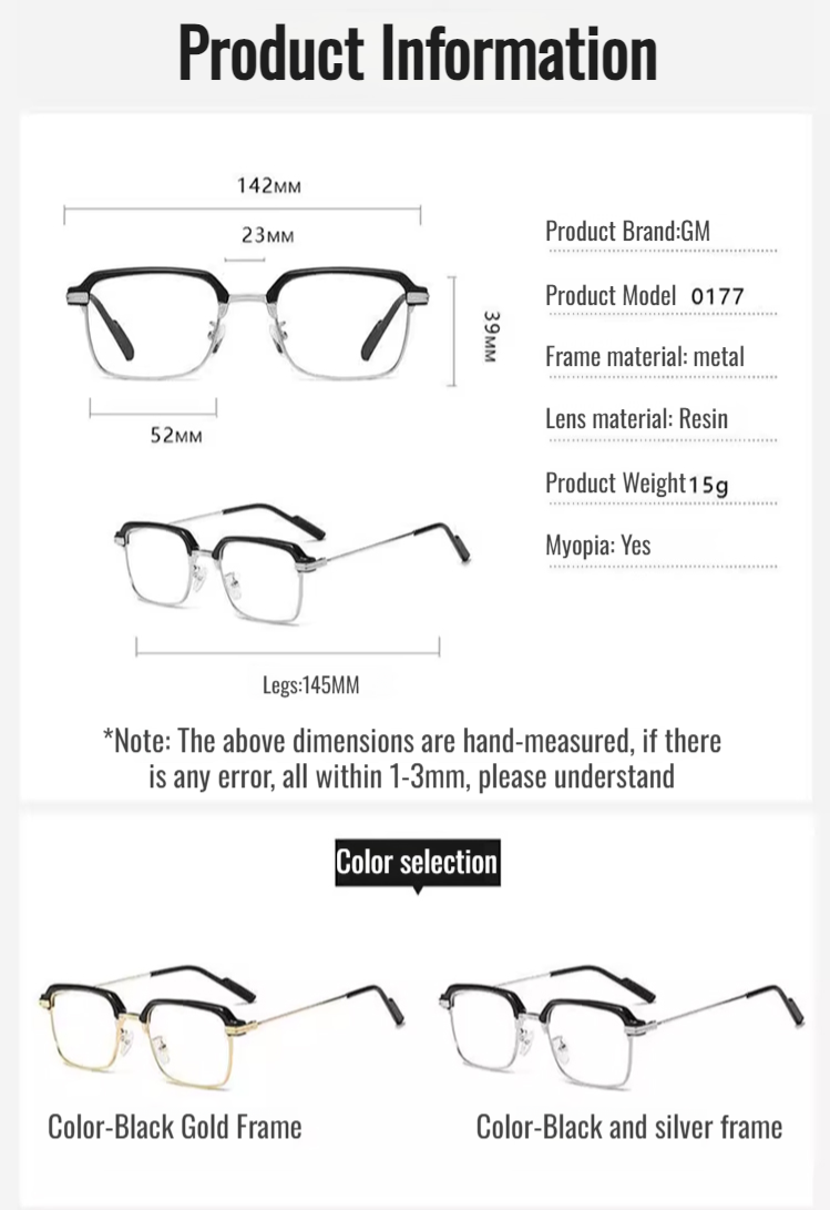 Classic Business Reading Glasses front view