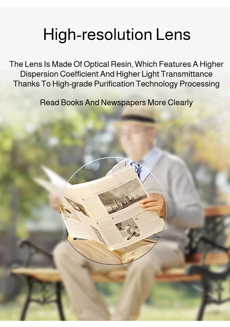 Lightweight portable reading glasses in travel case
