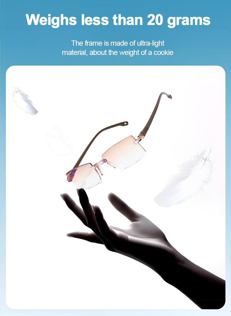 Lightweight and stylish reading glasses side view