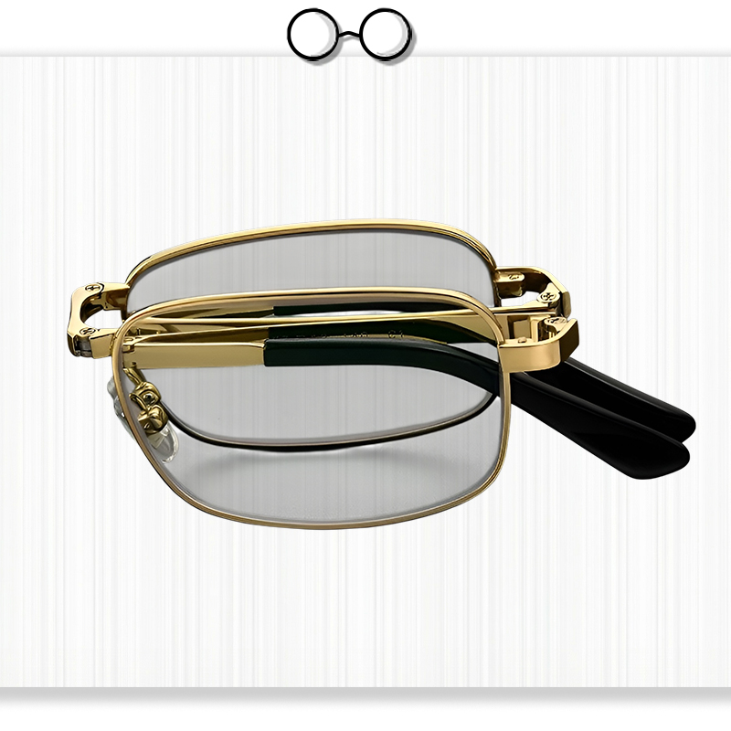 Metal Frame Resin Folding Glasses