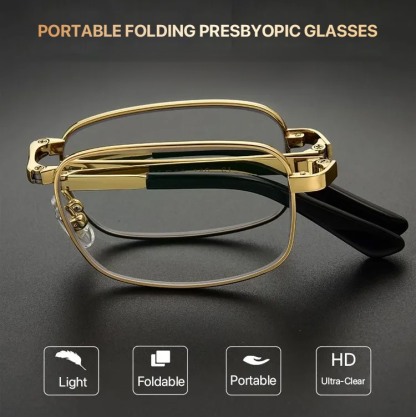 Metal Frame Resin Folding Glasses
