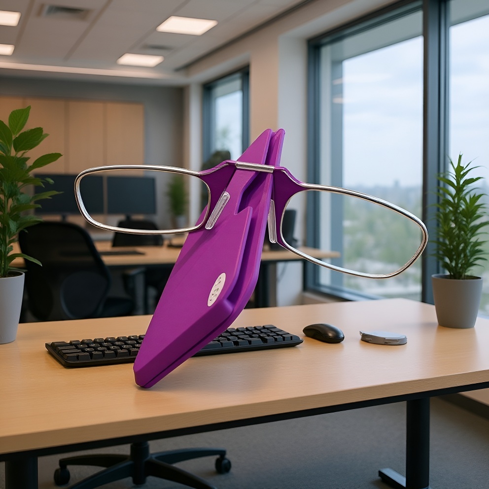 Mini nose pad reading glasses with comfortable fit