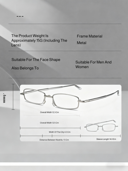 Retractable Foldable Anti-Radiation Reading Glasses