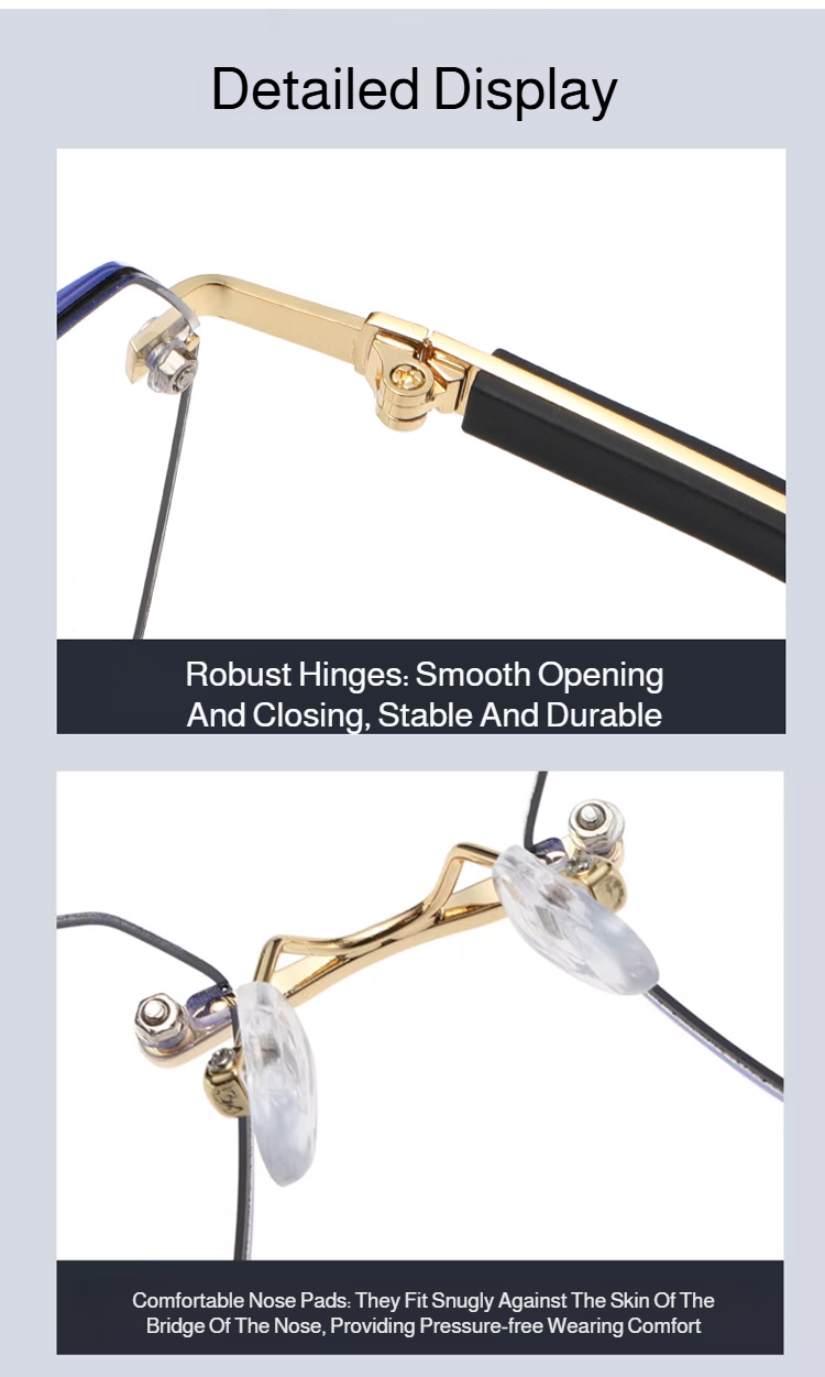 High-quality anti-blue light lenses in reading glasses