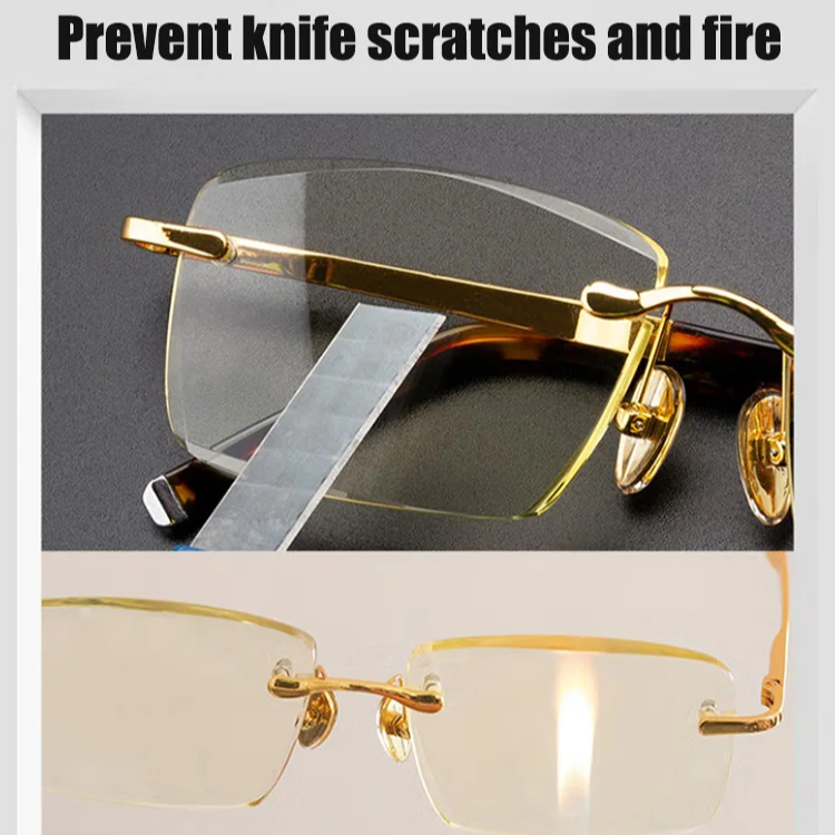 Automatic Focus Reading Glasses with Natural Crystal for Eye Protection