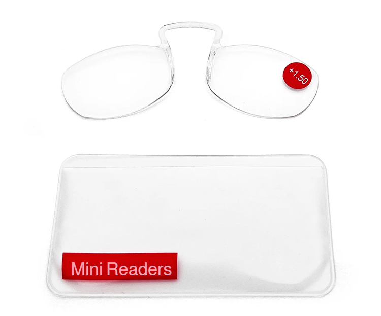 Ultra-Light reading glasses being used for reading