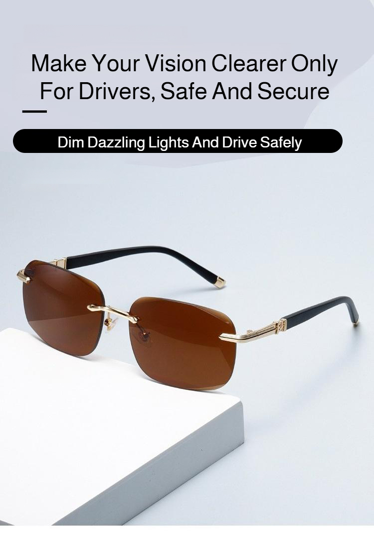 Fashionable rimless sunglasses for women