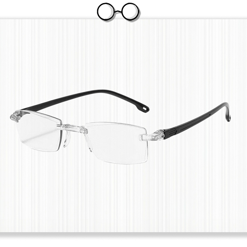 Frameless Integrated Diamond-Cut Smart Zoom Anti-Blue Light HD Reading Glasses