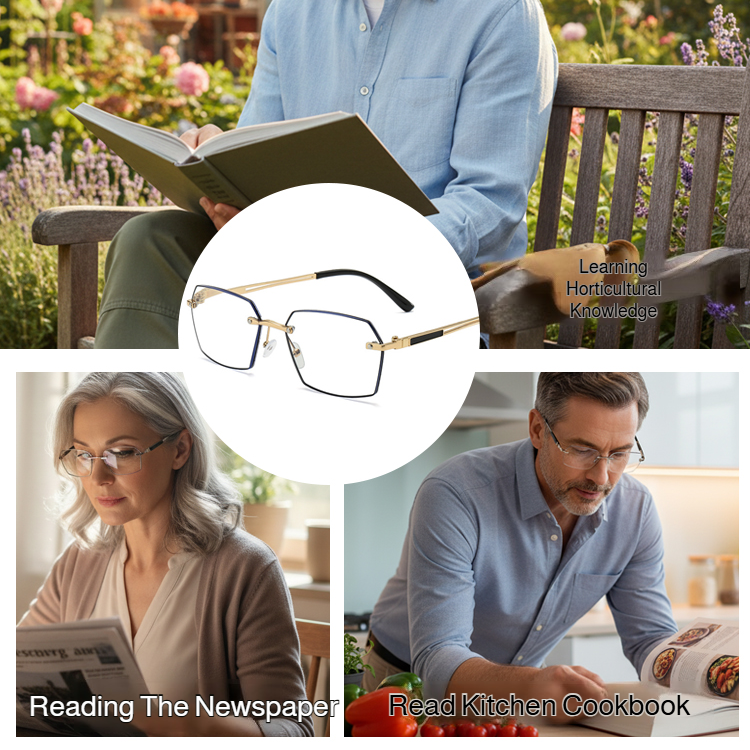 Ultra-Light Comfortable Photochromic Anti-Blue Light Reading Glasses