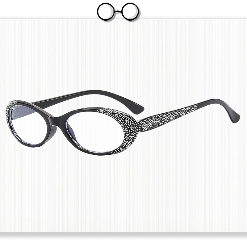 Fashionable Diamond-Studded Anti-Blue Light Reading Glasses