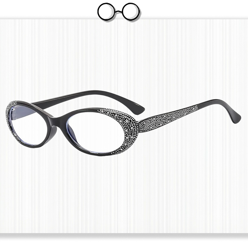 Fashionable Diamond-Studded Anti-Blue Light Reading Glasses