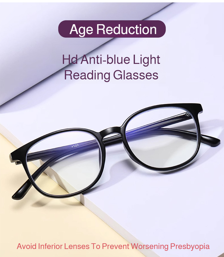 Fashionable folding HD anti-blue light reading glasses