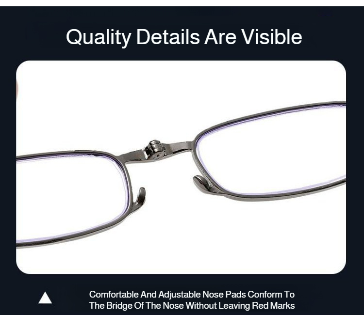 Travel-friendly foldable reading glasses