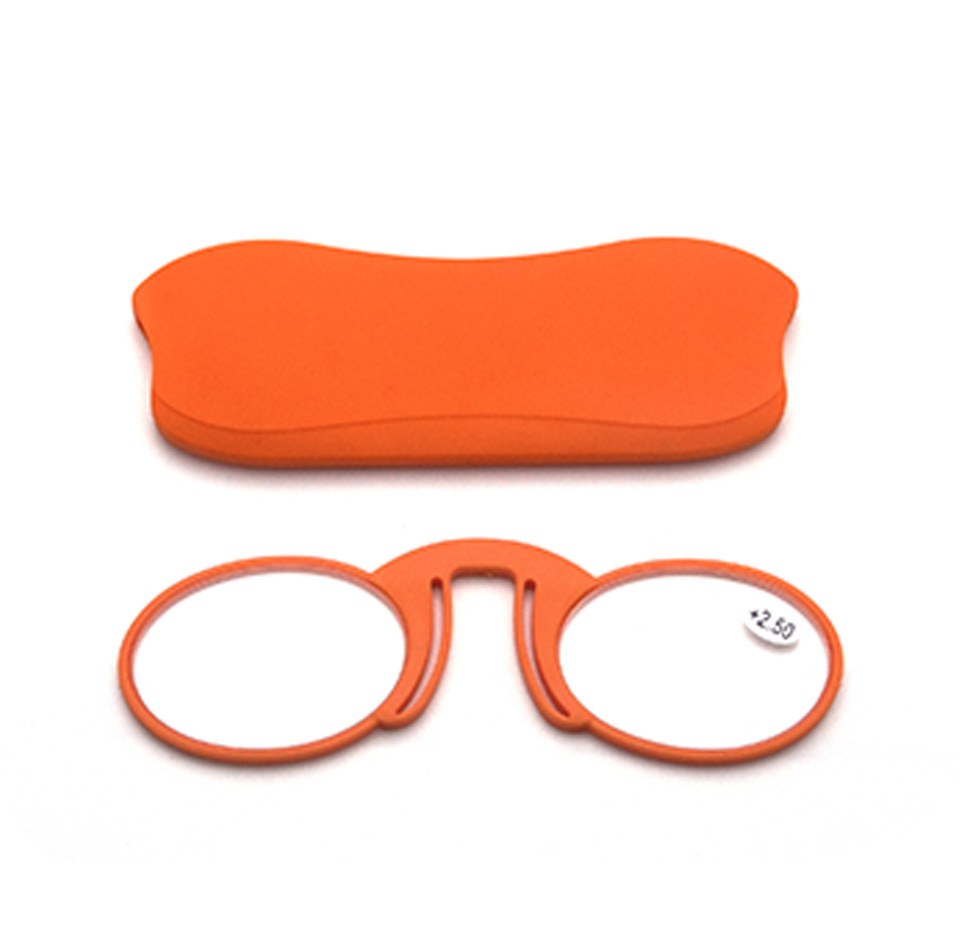 Senior woman wearing premium reading glasses