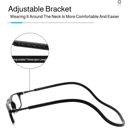  Adjustable Magnetic Neck Hanging Reading Glasses for Men and Women
