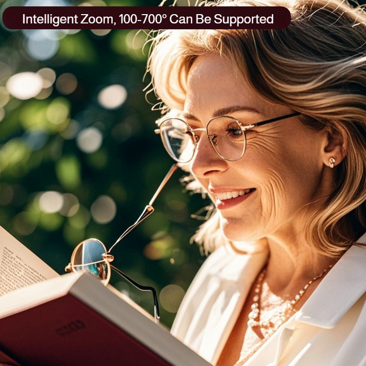 Side profile of lightweight smart reading glasses