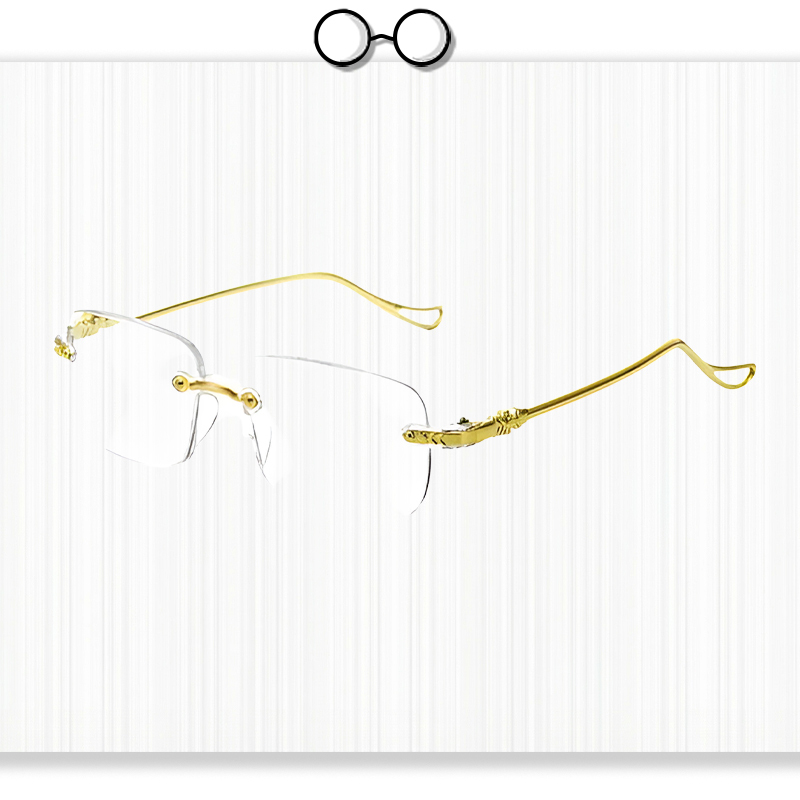 Smart Color-Changing, Auto-Focus, Ultra-Clear Rimless Reading Glasses