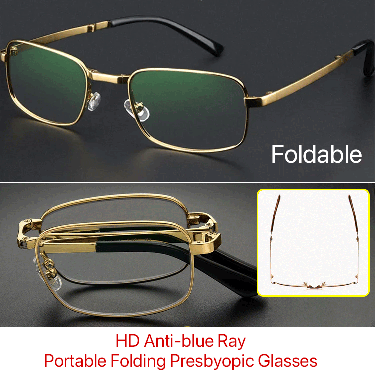 Metal Frame Resin Folding Glasses