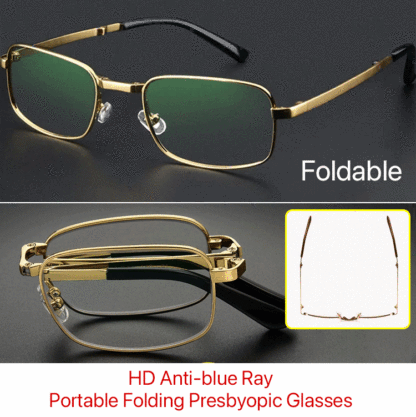 Metal Frame Resin Folding Glasses