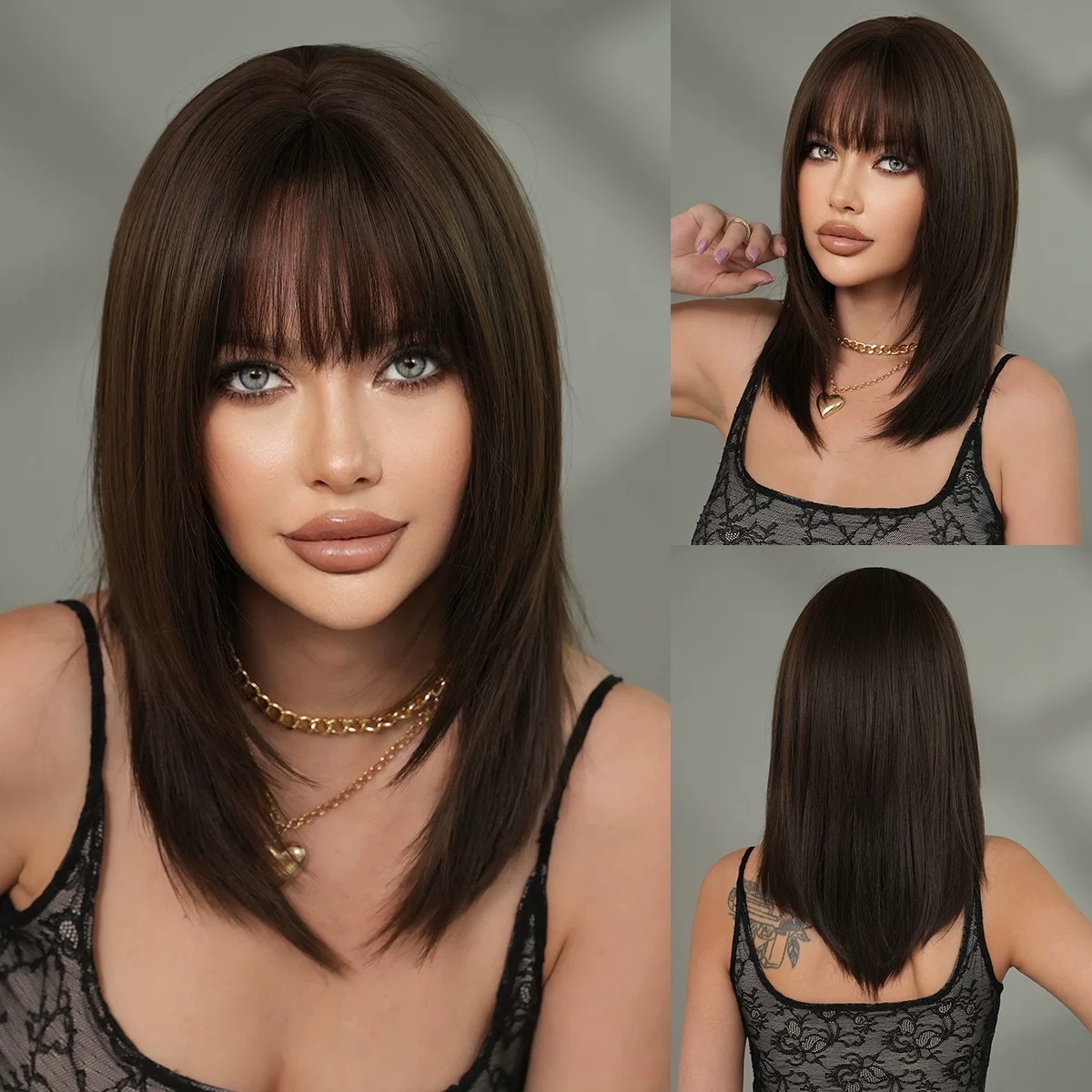 Dark Brown Long Straight Hair – Sleek Natural Look with Smooth Finish