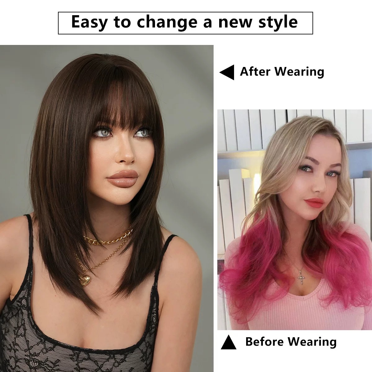 Dark Brown Long Straight Hair – Sleek Natural Look with Smooth Finish