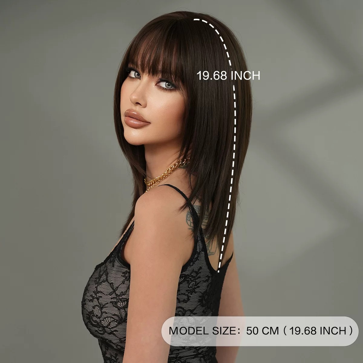 Dark Brown Long Straight Hair – Sleek Natural Look with Smooth Finish