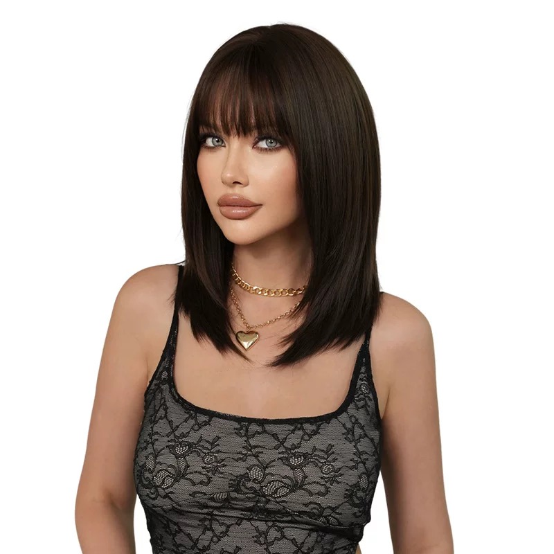 Dark Brown Long Straight Hair – Sleek Natural Look with Smooth Finish
