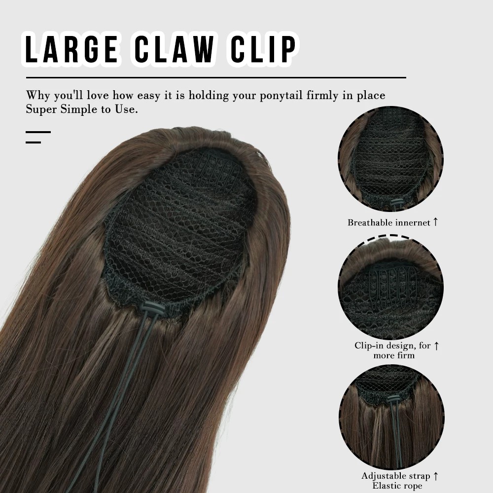 Long Wavy Brown Hair – Natural Looking Long Wave Style in Brown Color