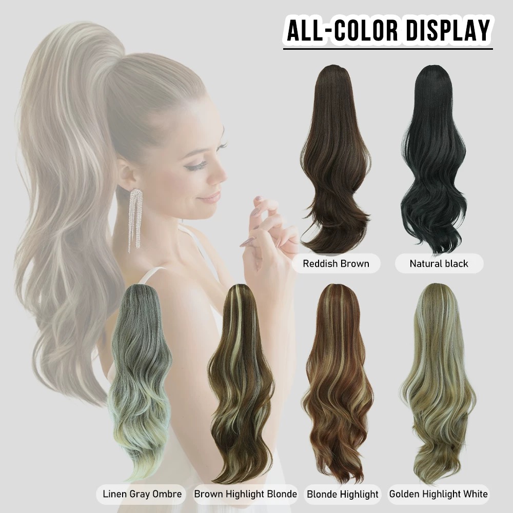 Long Wavy Brown Hair – Natural Looking Long Wave Style in Brown Color