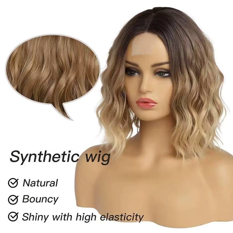Gold Short Curly Hair Wig – Chic Lightweight Short Curl Style for Everyday Wear