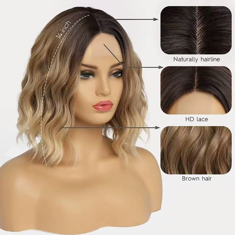 Gold Short Curly Hair Wig – Chic Lightweight Short Curl Style for Everyday Wear