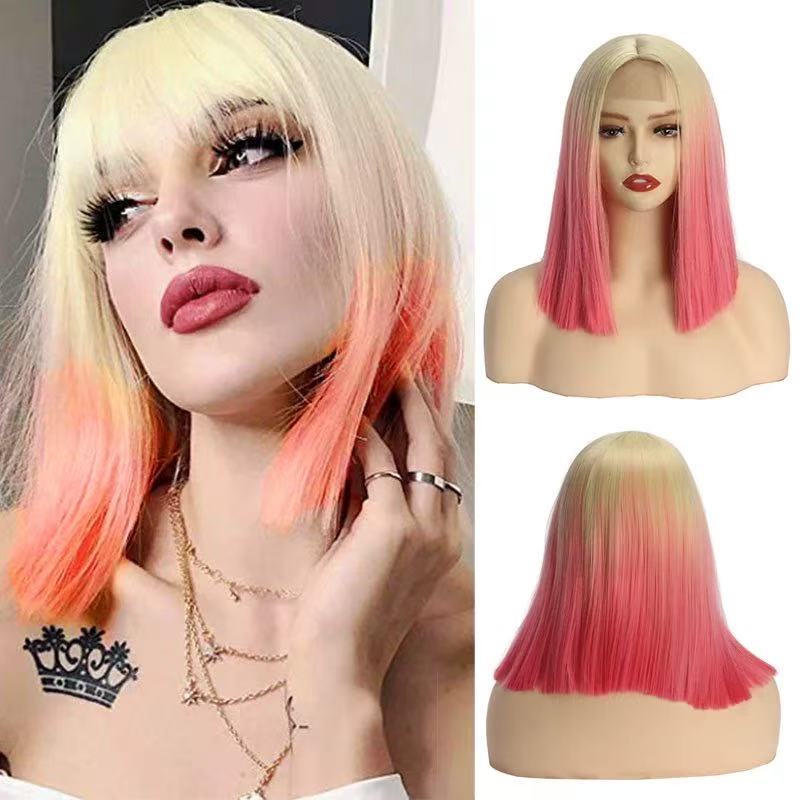 Long Straight Gradient Red Hair Wig – Elegant & Sleek Look for Every Occasion