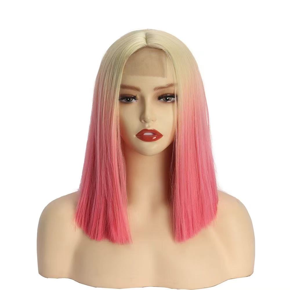 Long Straight Gradient Red Hair Wig – Elegant & Sleek Look for Every Occasion