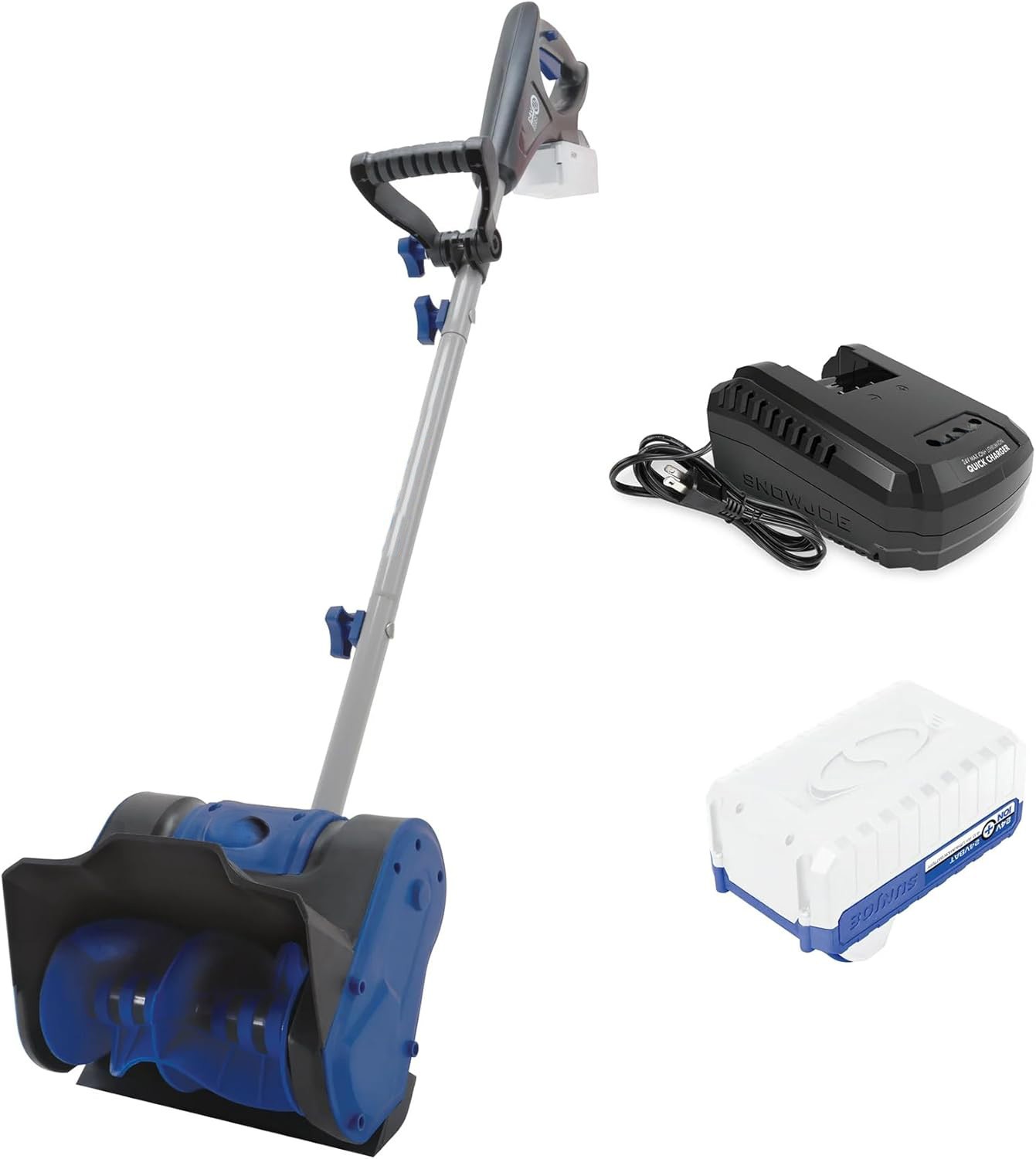 Cordless Electric Snow Shovel, Battery-Powered Snow Thrower with Adjustable Handle