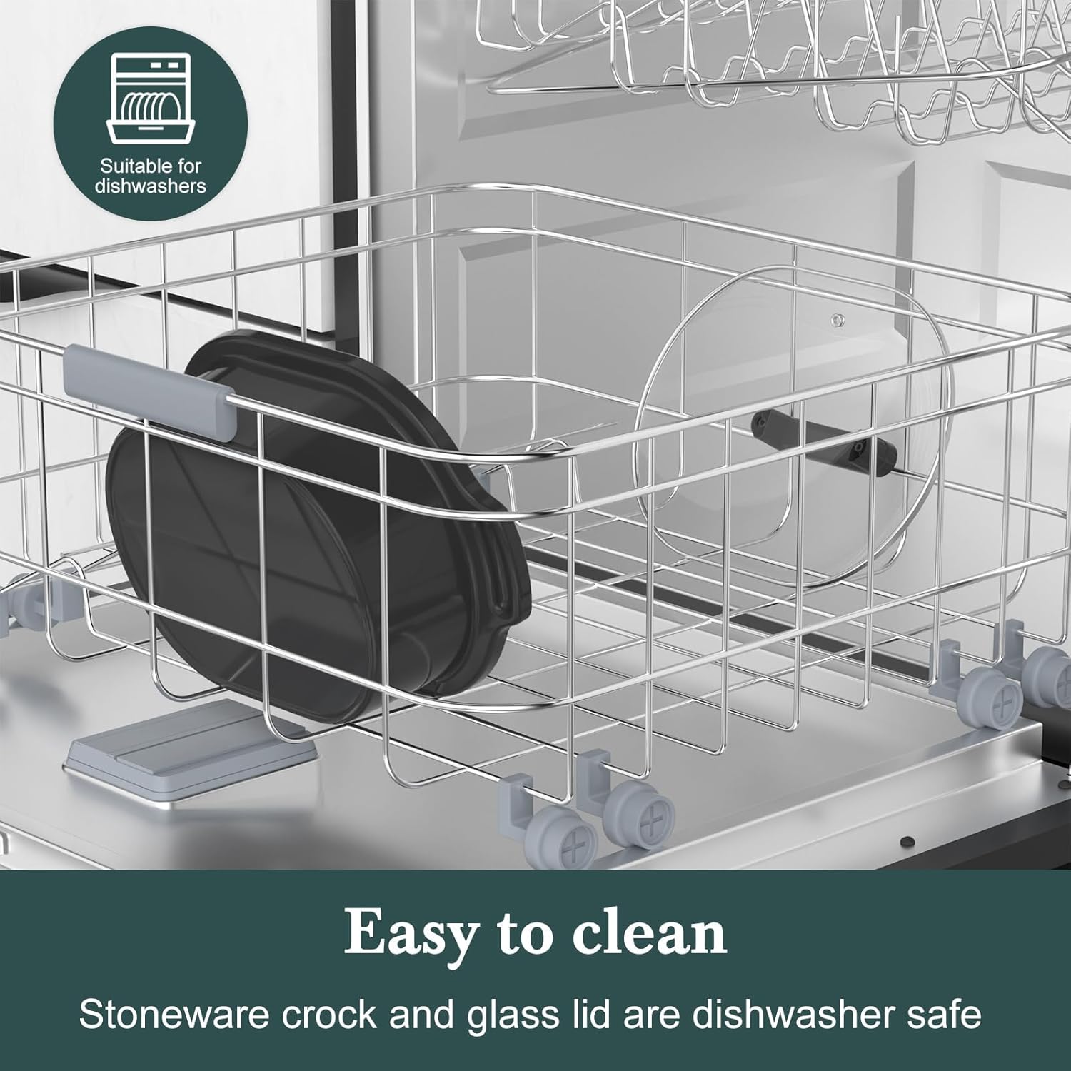 Digital Multi-Function Electric Slow Cooker with Keep-Warm Function & Tempered Glass Lid