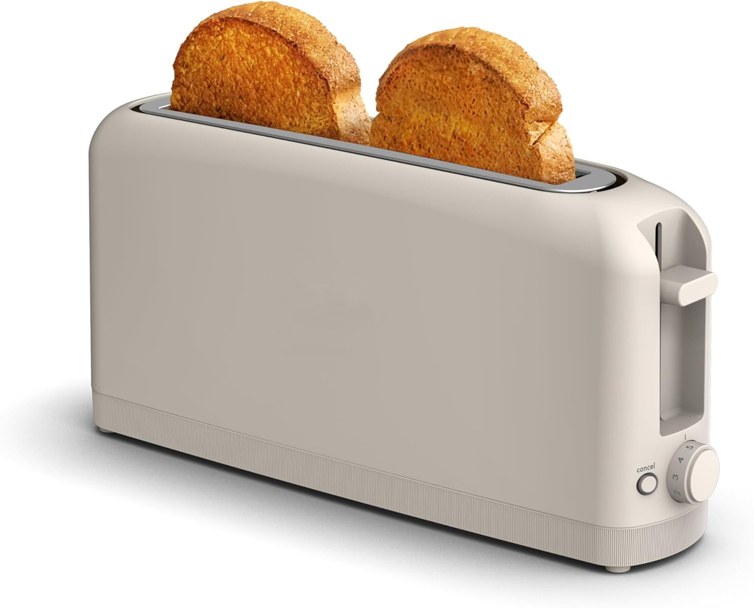 Extra Long Slot 2-Slice Toaster with Adjustable Browning Control