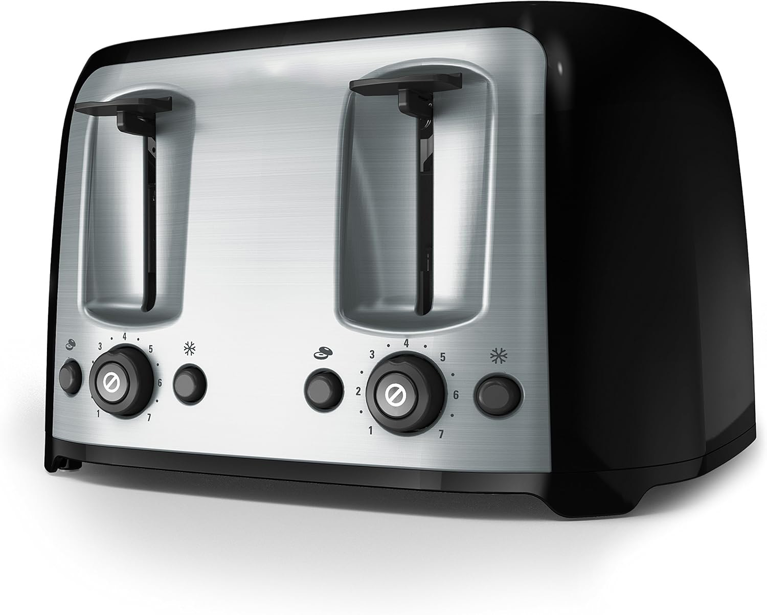 4-Slice Dual-Control Toaster with Independent Browning Settings & Bagel Function