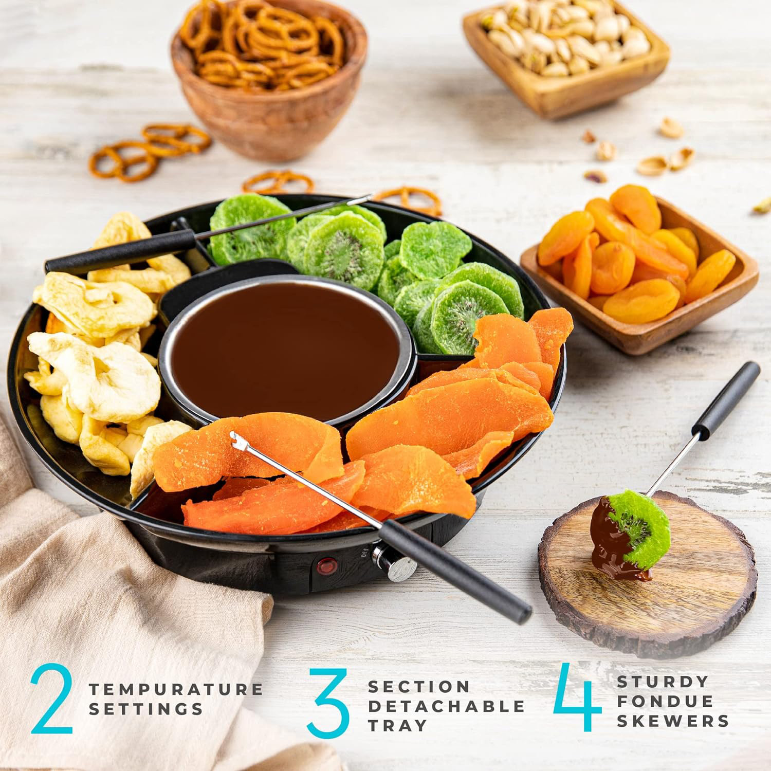 Electric Chocolate Fondue Set