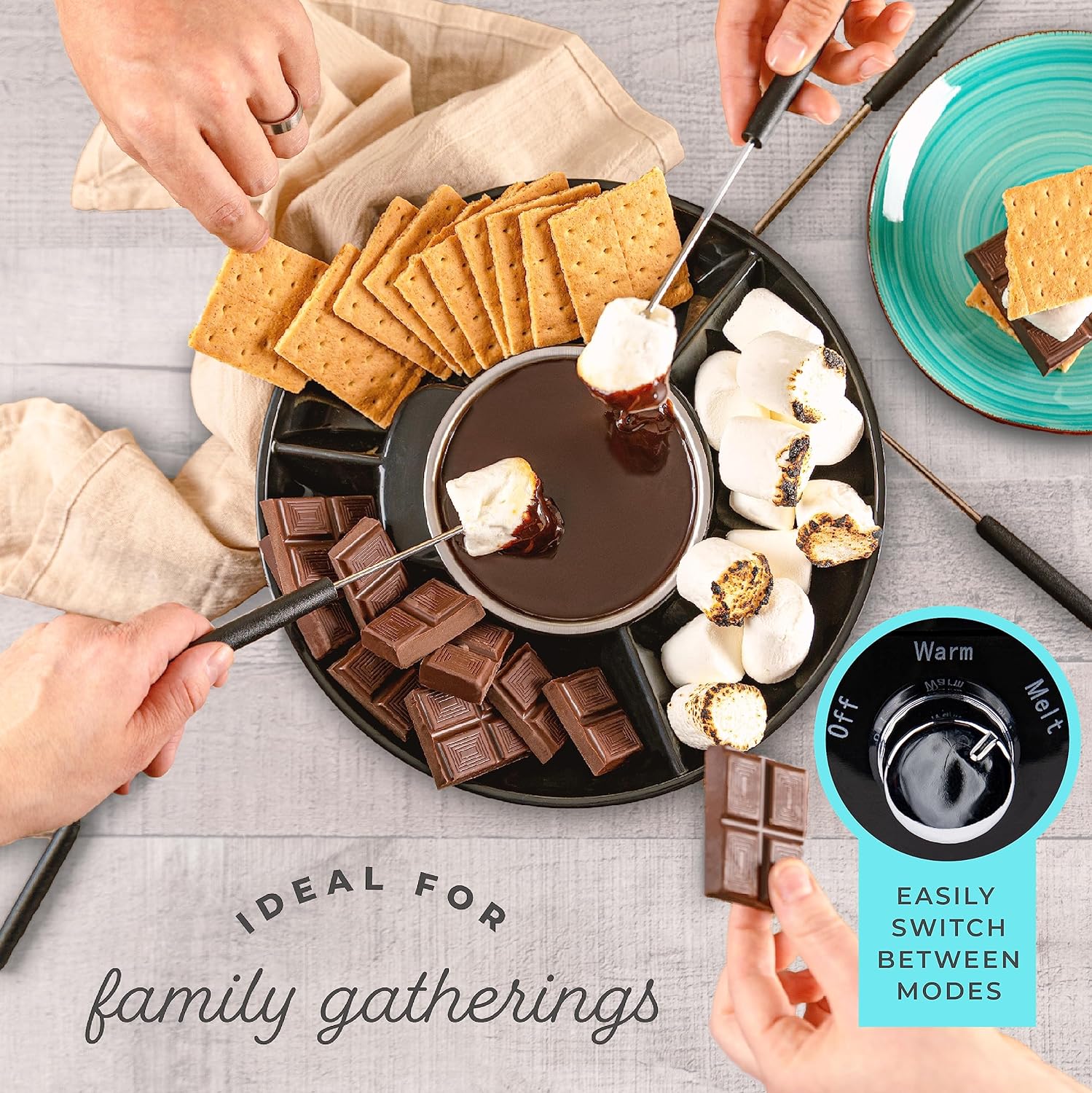 Electric Chocolate Fondue Set