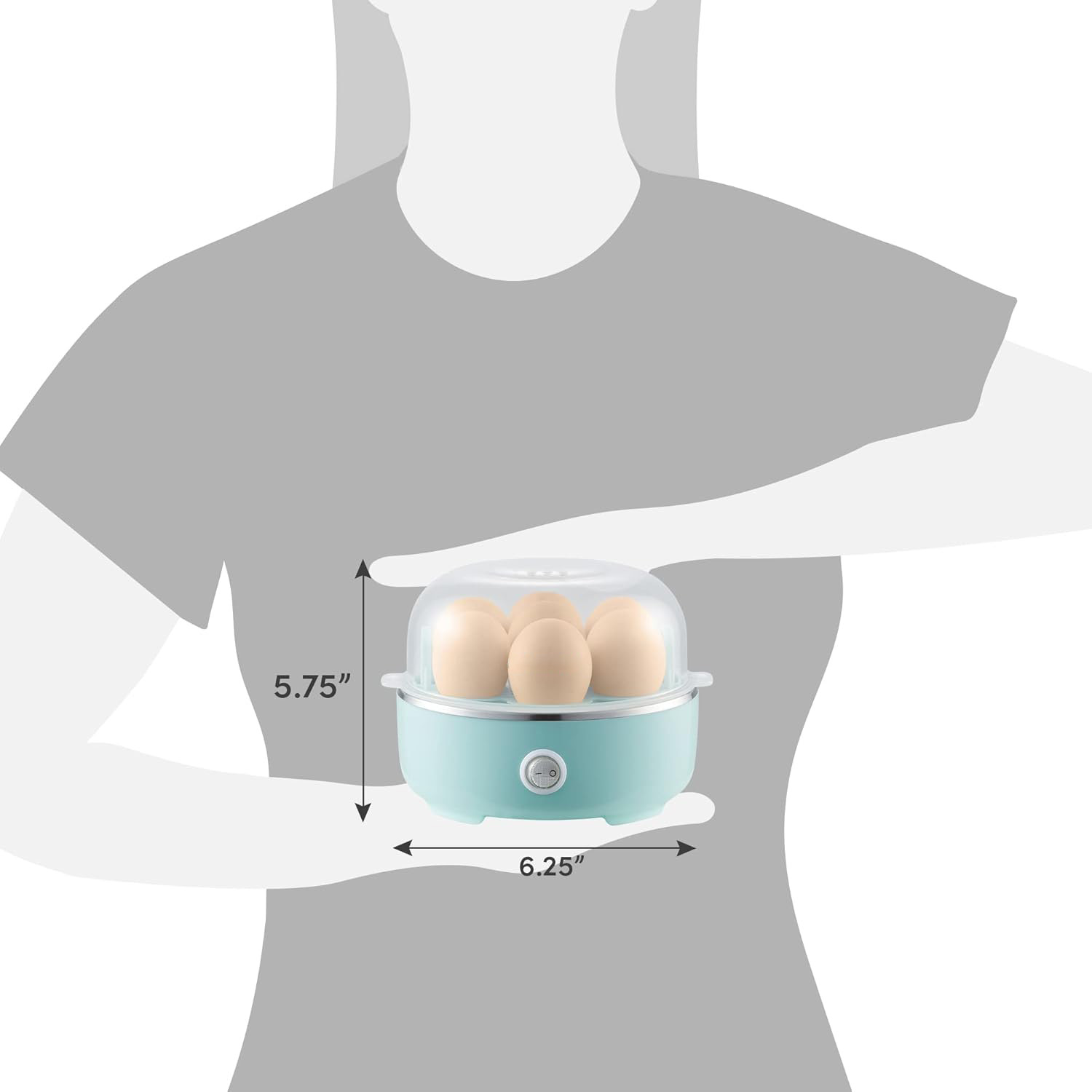 7-Egg Capacity Electric Egg Cooker, Rapid Boiler with Auto Shut-Off, BPA-Free for Soft, Medium, Hard Boiled Eggs