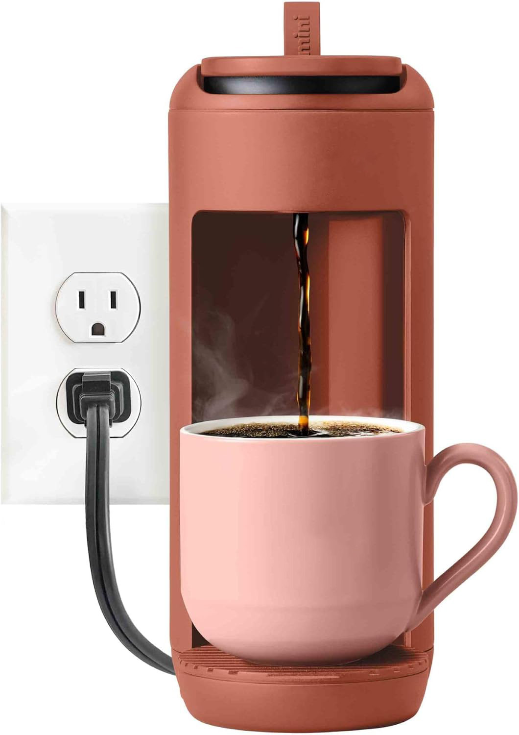 Single-Serve Portable Coffee Maker, Compact Drip Coffee Machine for Home, Office, and Travel, Pink