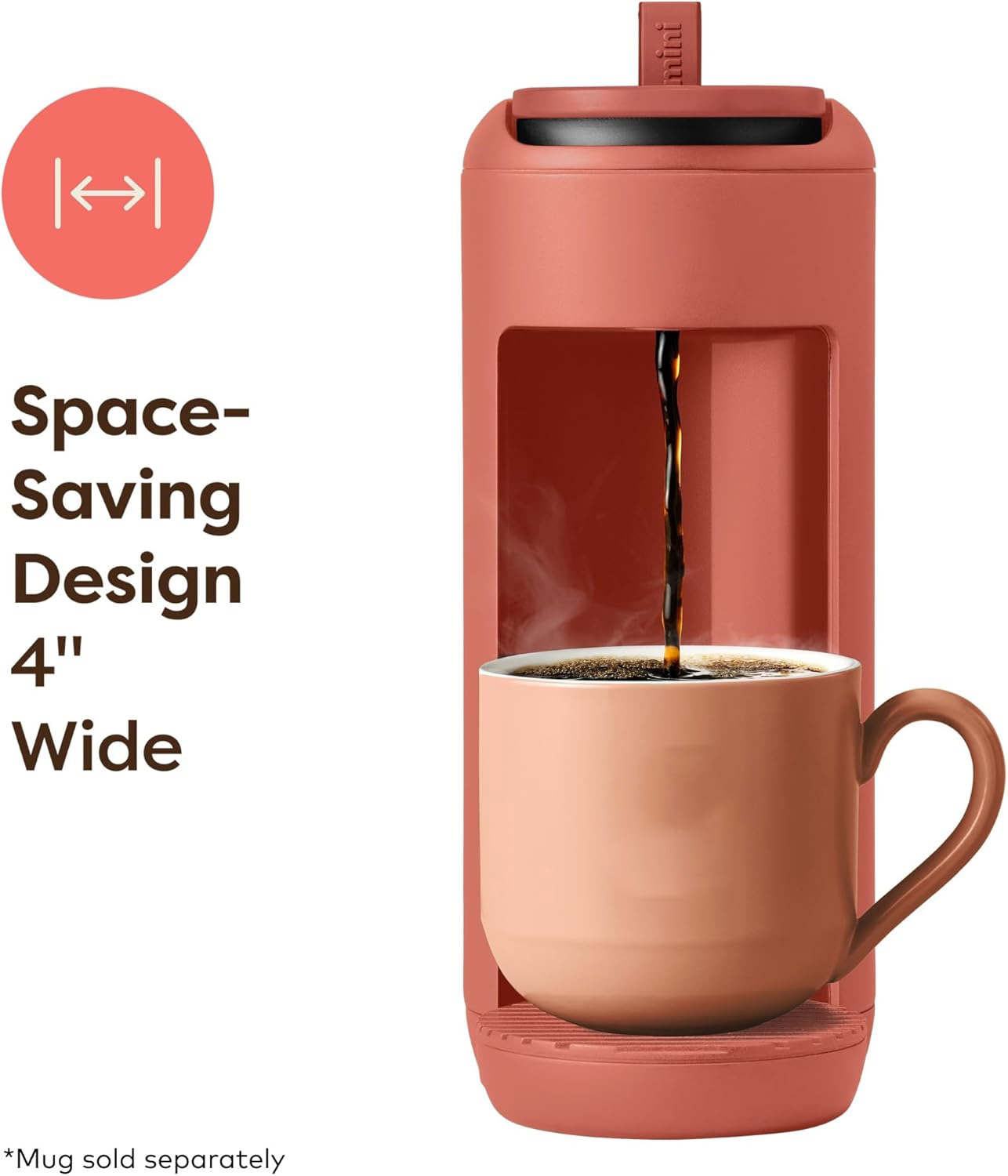 Single-Serve Portable Coffee Maker, Compact Drip Coffee Machine for Home, Office, and Travel, Pink