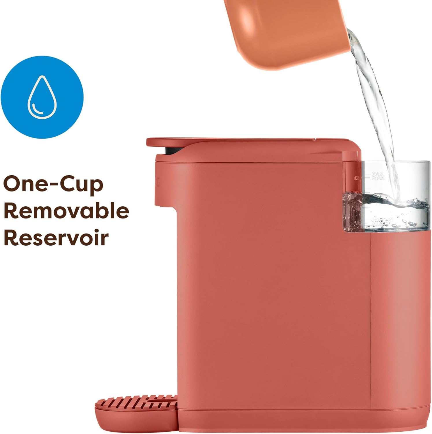 Single-Serve Portable Coffee Maker, Compact Drip Coffee Machine for Home, Office, and Travel, Pink