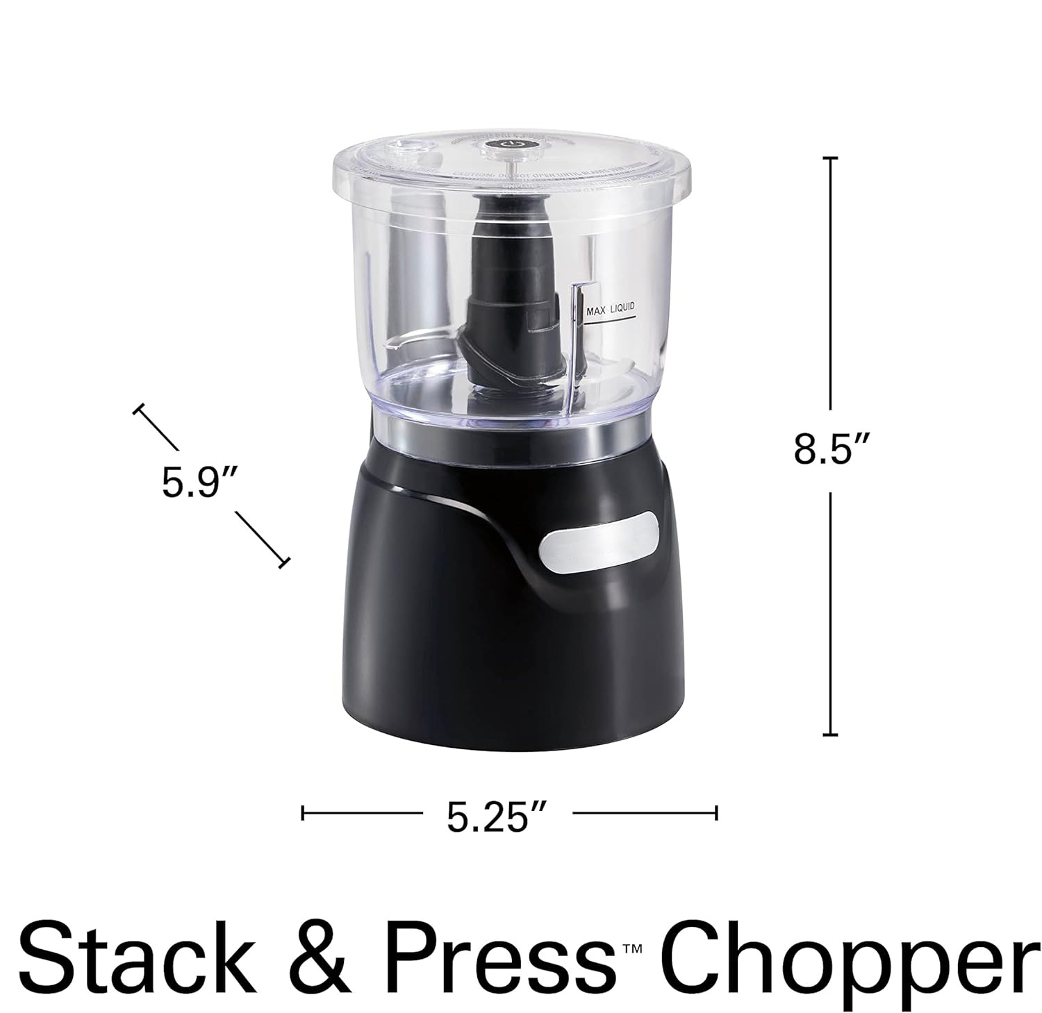 Electric Mini Food Chopper, 1.5 Cup Capacity One-Touch Operation for Mincing, Chopping, and Blending
