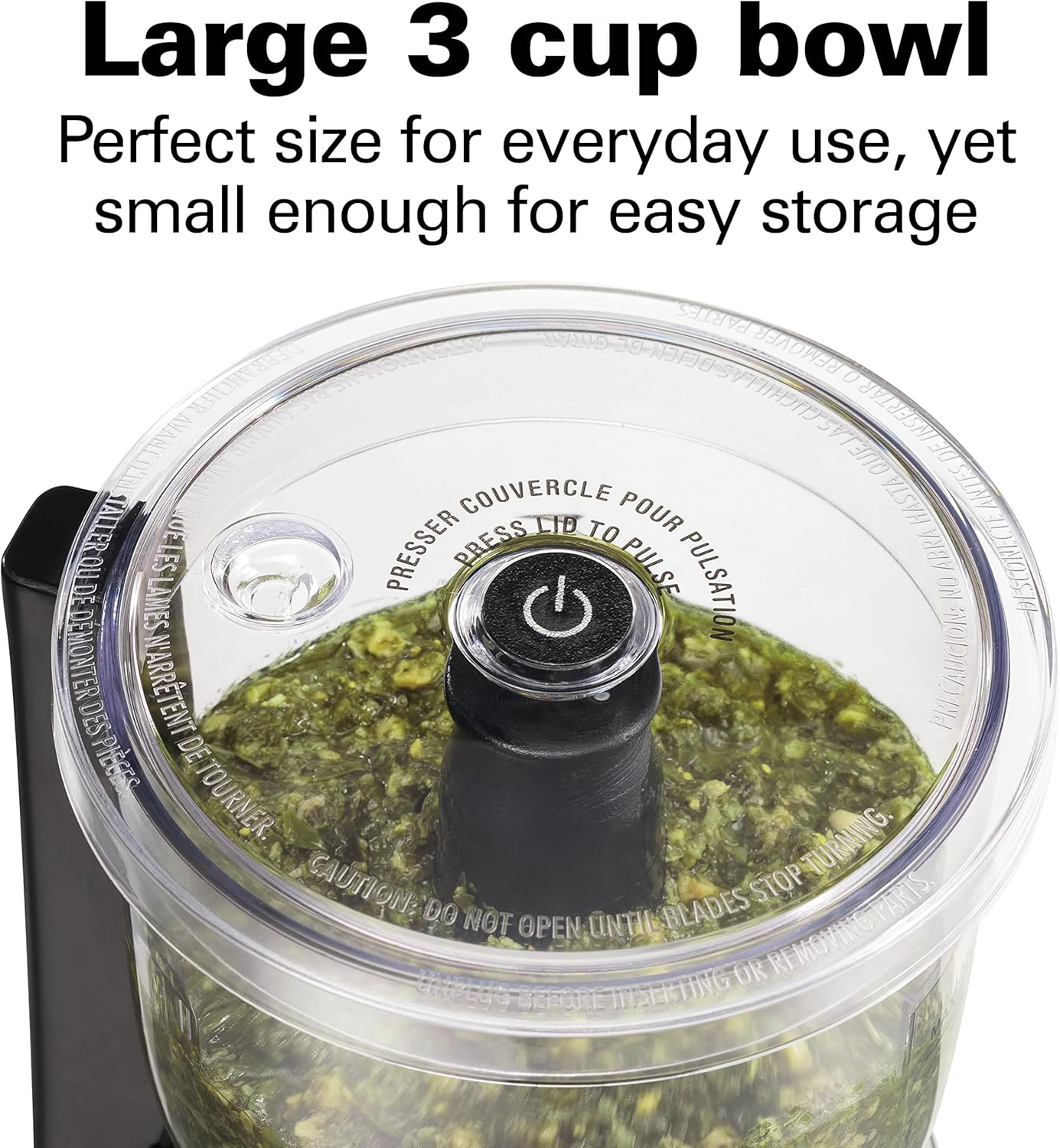 Electric Mini Food Chopper, 1.5 Cup Capacity One-Touch Operation for Mincing, Chopping, and Blending