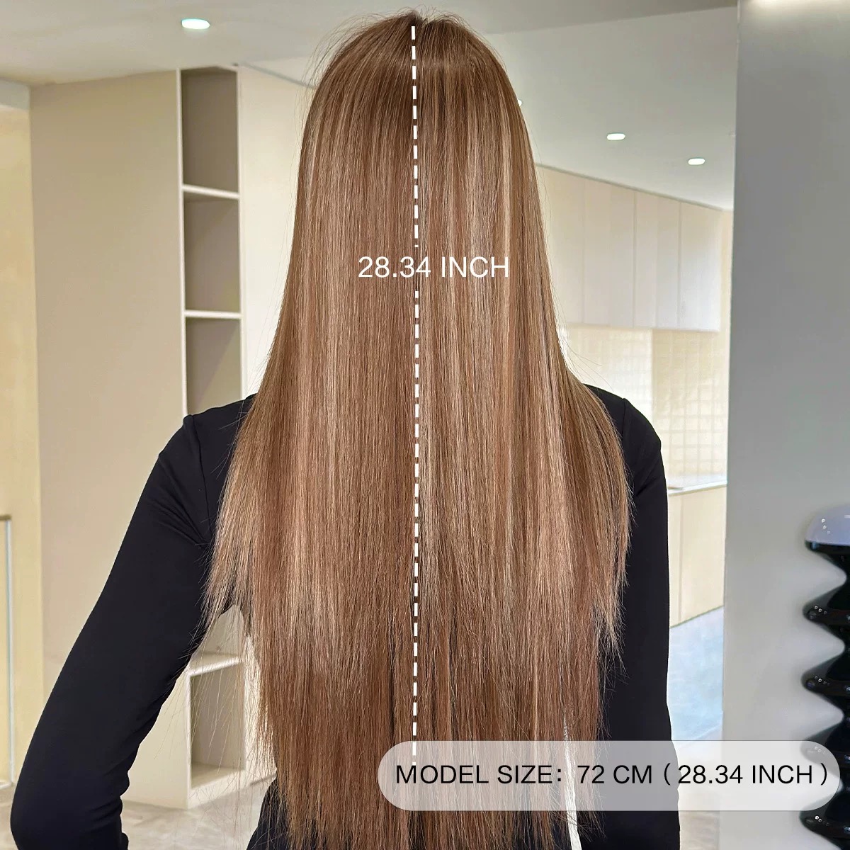 Premium Long Straight Brown Hair – Sleek & Natural Look